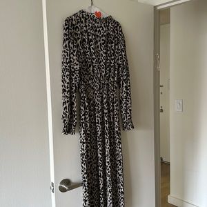 Midi cheetah print dress